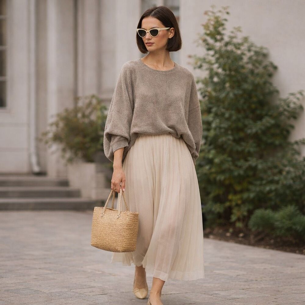 Garnet Hill 100% Cashmere Cape Sweater, Batwing Oversized Luxe - Picture 6 of 8